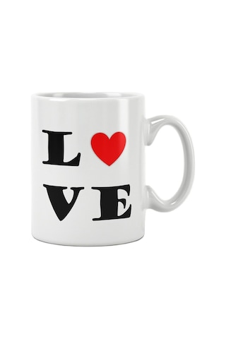 Love Aşk Hediye Baskılı Kupa Bardak Beyaz Love Aşk Hediye Baskılı Kupa Bardak Beyaz