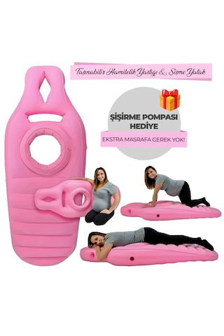 Relaxus Şişirilebilir Hamile Yatağı Ve Yastığı