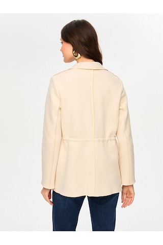 Faik Sönmez Beli Tünelli Astarsız Örme Blazer Ceket S26ckt007 Us26ckt00772 Taş