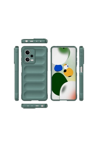 Xiaomi Poco X5 5g Kılıf Optimum Silikon - Koyu Yeşil Çok Renkli