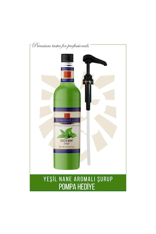 Simonelli Kahve Şurubu| Nane Aromalı | 70 CL | + Pompa Simonelli