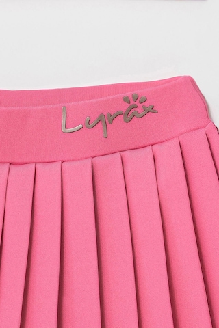 Lyrax Kabartmalı Şort Etekli Crop Kız Çocuk Sporcu Takım Pembe