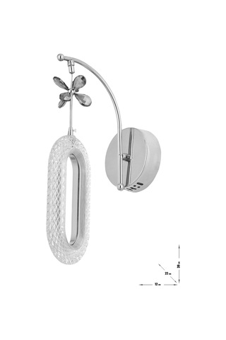 Sessi Power Ledli Modern Lüks Duvar Aplik, 3 Renk: Sarı-beyaz-gün Işığı - Krom Krom