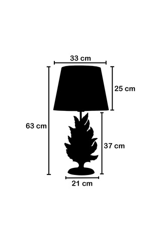 Qdec Modern Dizayn Yaprak Abajur Bakır Bej Diğer