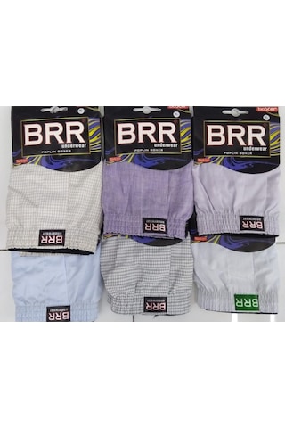 Brr Erkek % 100 Poplin Pamuk Boxer Gömlek Kumaşı 6' Lı Brr02