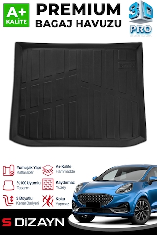 S-dizayn Ford Puma 3d Pro Bagaj Havuzu 2019 Üzeri A+ Kalite