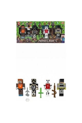 Batman Minecraft 4 Karakter 3 Aksesuar 7 Parça Çocuk Figür Oyun Seti