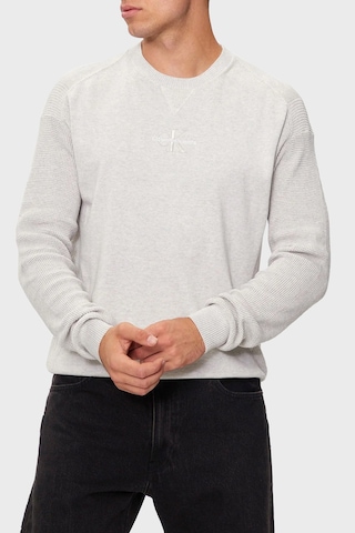 Calvin Klein Erkek Kazak J30j325671 P6g Açık Gri Açık Gri