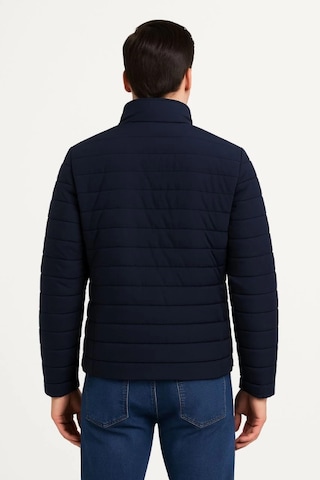 Efnaz Style Erkek Bomber Mont Ceket Su İtici Kumaş, Kapitone Astarlı, Fermuarlı, Kışlık - Lacivert