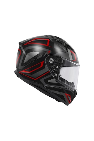 50.7 Proton Mat Tıtanıum-kırmızı Kask Siyah