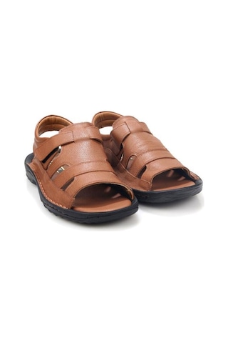 Pisagor Ps-33720 Erkek Ortopedik Deri Sandalet Siyah