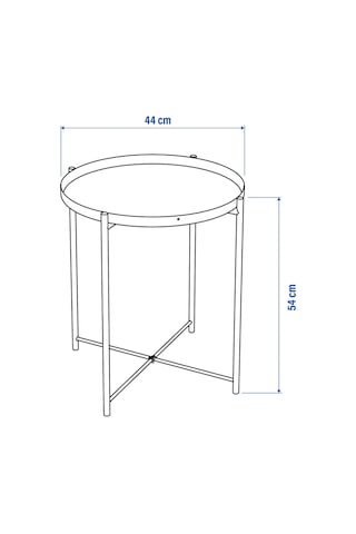 Waldern Home Metal Çok Amaçlı Katlanabilir Tepsili Sehpa Yeşil