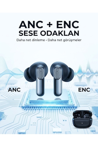 Bezos Snk-9000 Siyah Anc & Enc Kablosuz Bluetooth Kulaklık 5.4 Kulak İçi Kulaklık Nıda
