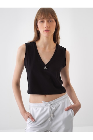 Xint Siyah Pamuk Dokulu Slim Fit Atlet 602413