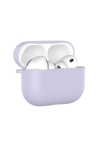 Apple Uyumlu AirPods Pro 3 İle Kılıf Standart Yumuşak Silikon Case Lila