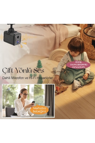 Şarjlı Mini Güvenlik Kamerası 1080p Full Hd Ip Kamera Uzaktan İzleme Uzun Süreli Kullanım