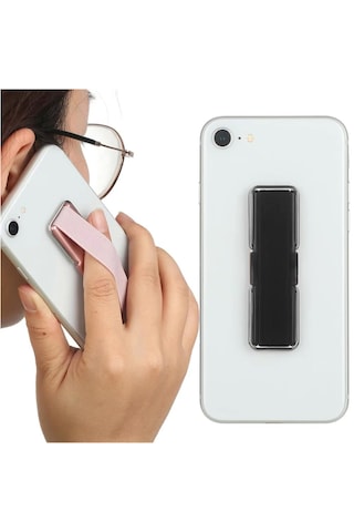 Microcase Üniversal Telefon Arkası El Parmak Tutucu Standlı Cep Telefonu Tutacağı - Al4937 Gümüş