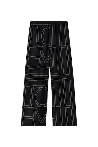 Toteme Şık Monogram Ipek Pantolon Siyah