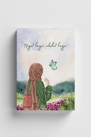 Niyet Hayır Akıbet Hayır İslami Defter - Ayet-hadisli Çok Renkli