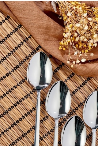 Cooker 6'lı Heybeli Paslanmaz Çelik Yemek Kaşığı Ckr2164 Çelik