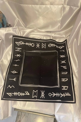 Tarot Örtüsü Sunak Run Taşları Örtüsü Sunak Nordic Runes Örtüsü Sunağı El İşi Ouija