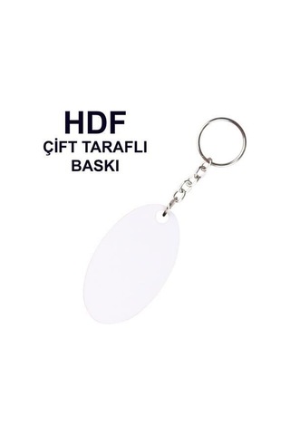 Hdf Çift Taraflı Anahtarlık - Oval