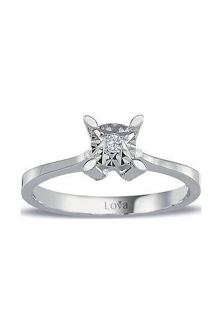 Lova 0,40 Karat Efektli Pırlanta Tektaş Yüzük - 1020351