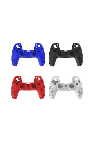 Cafele PS5 Dualsense Joystick Silikon Kılıf + Analog Koruyucu Siyah