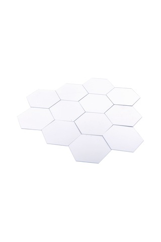 Tenfowee 12 Adet Gümüş Renkli Akrilik Hexagon Yansıtır Duvar Sticker - Yeni Ve Kaliteli Malzeme İle Diğer