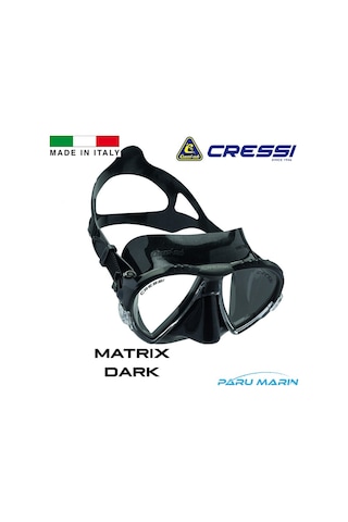 Parumarin Cressi Matrix Dark Dalış Ve Yüzme Maskesi