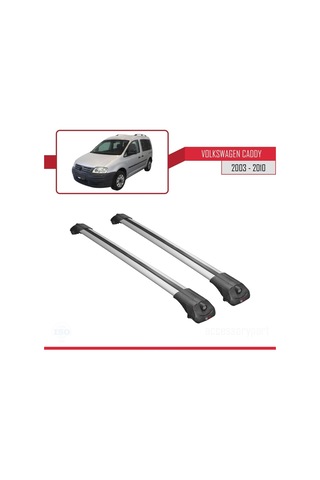 Volkswagen Caddy 2003-2010 Arası İle Uyumlu Ace-1 Ara Atkı Tavan Barı Gri
