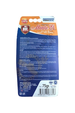 Vodaseal Monte-et Yapıştır-yalıt-doldur Macunu Tüp Beyaz - 75 Gr.