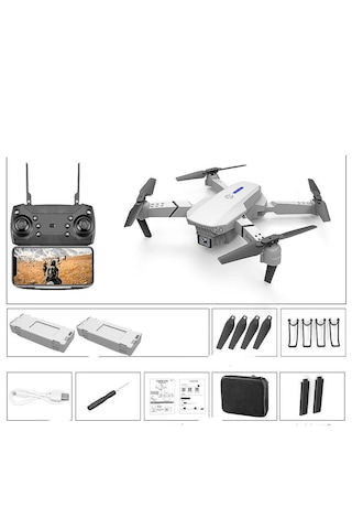 E88 4k Hd Çift Kameralı Drone App Kontrol Wifi Li Katlanabilir