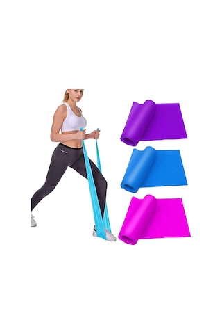 Cosfer Pilates Bandı Egzersiz Yoga Direnç Lastiği Güç Lastiği
