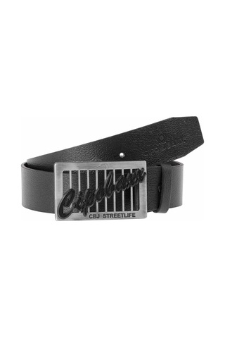 Cipo & Baxx CG191 Metal Tokalı Hakiki Deri Siyah Kemer