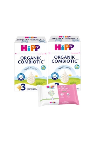 Hipp 3 Organik Devam Sütü Combiotic 600 G x 2 Adet + Islak Mendil H PKT.HIPP.159