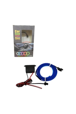 Tr Trendlıfeoto Araba Araç Içi Torpido Ledi Ip Neon Ip Led El Wire 2 Metre Mavi Genel