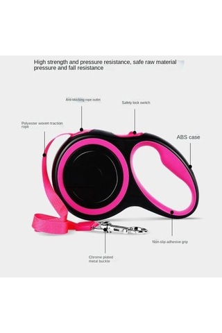 Soulader Otomatik Toplarlı Köpek Gezdirme Tasma İpi, Geri Çekilebilir Mekanizmalı Evcil Hayvan Tasma