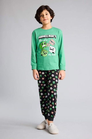 Defacto %100 Pamuklu Mınecraft 2'li Pijama Takımı Erkek Çocuk G9975A826SP