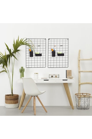 Metal Tel Pano Fotoğraf Askısı Notluk Siyah 40X60 Catchme