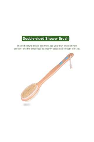 Tenfowee 3'lü Vücut Fırçası Seti: Yumuşak Ve Sert Kıllı Çift Yönlü Duş Fırçası, Sırt Fırçası Ve El Fırçası