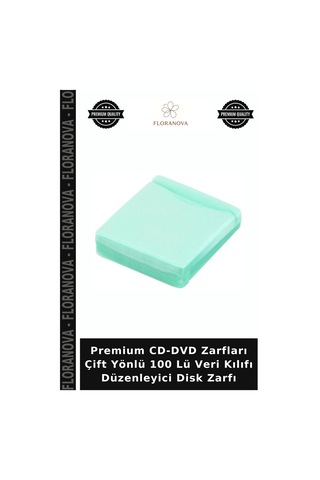 Premium Cd-dvd Zarfları Çift Yönlü 100 Lü Veri Kılıfı Düzenleyici Disk Zarfı