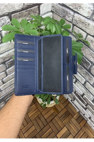 Guard Mat Lacivert Fermuarlı Ve Deri Patlı El Portföyü - Grd2403xw22286 Lacivert