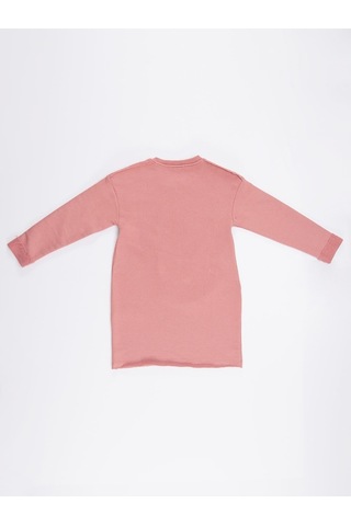 Denokids Mushi Leopar Cepli Kız Elbise Pembe