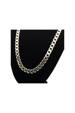 Avrupa Ve Amerika Moda Alaşım Zincir Hip Hop Basit Uzun Kolye, Genişlik: 12mm, Uzunluk: 80cm Altın Çok Renkli