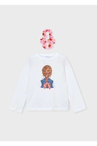 Mayoral Kız Çocuk Toka Ve Sweatshirt Set Beyaz