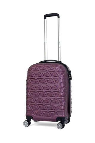 Reymond Luggage Piramit Desen ABS Seyahat Valizi, Canyon Serisi, Mor - Kabin Boy Mor