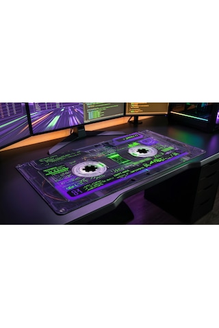 Oryn Cassette / Edition 90x40cm Gaming Mousepad - 3mm Kalınlık Mor