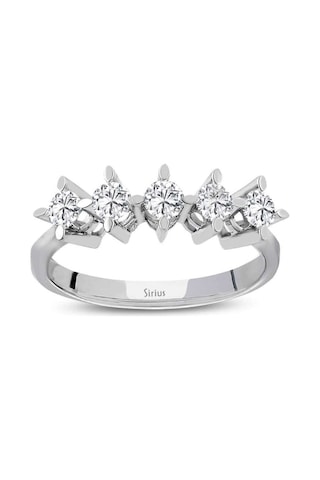 Sirius F Renk 0,55 Karat Pırlanta 5 Taş Yüzük 0804R0378