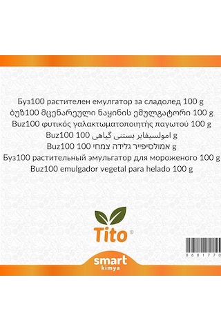 Buz100 Bitkisel Dondurma Stabilizörü 100 G